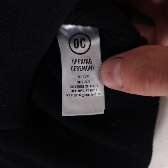 Opening Ceremony Pom Poms Pullover Sweater Womens Medium V-Neck Playful Boho - Picture 12 of 16